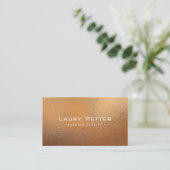 Luxe Metallic Goud Mode Stylist Visitekaartje (Staand voorkant)