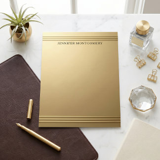 Luxe Metallic Goud Nepgeprägte Professionele Briefpapier