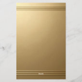Luxe Metallic Goud Nepgeprägte Professionele Briefpapier (Achterkant)