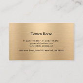 Luxe metallic goud visitekaartje (Achterkant)
