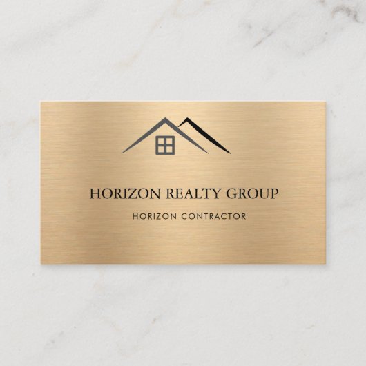 Luxe metallic goud visitekaartje (Voorkant)