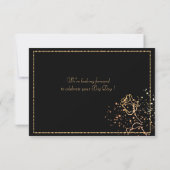 Luxe Metallic Koper Quinceañera Datum Op te Slaan Save The Date (Achterkant)