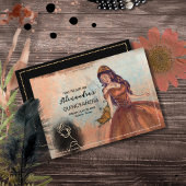 Luxe Metallic Koper Quinceañera Datum Op te Slaan Save The Date