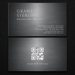 Luxe Metallic QR-code Visitekaartje