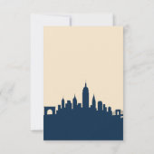 Luxe Metropolitan Skyline Trouwbestemming RSVP Kaartje (Achterkant)