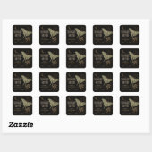 Luxe Midnight Moth Botanische Kaars Vierkante Sticker (Vel)