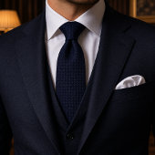 Luxe Midnight Navy Textuur Stropdas