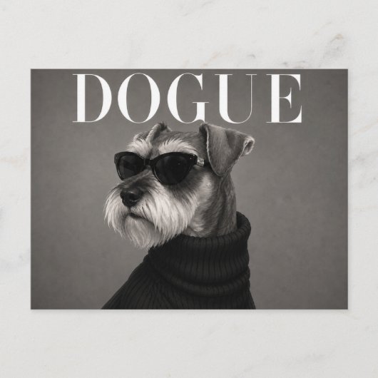 Luxe Miniatuur Schnauzer Briefkaart (Voorkant)