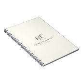 Luxe minima zwart monogram - Latijnse afbeelding s Notitieboek (Rechterzijde)