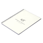 Luxe minima zwart monogram - Latijnse afbeelding s Notitieboek (Linkerzijde)