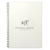 Luxe minima zwart monogram - Latijnse afbeelding s Notitieboek (Voorkant)