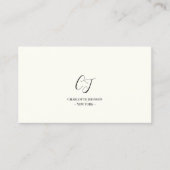 Luxe minima zwart monogram - Latijnse afbeelding s Visitekaartje (Voorkant)