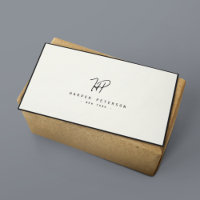 Luxe minima zwart monogram - Latijnse afbeelding s