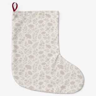 Luxe Minimaal Botanisch Patroon Grote Kerstsok