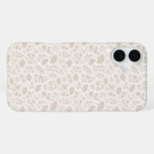 Luxe Minimaal Botanisch Patroon iPhone Hoesje (Achterkant horizontaal)