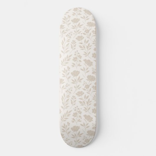 Luxe Minimaal Botanisch Patroon Persoonlijk Skateboard (Voorkant)