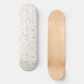 Luxe Minimaal Botanisch Patroon Persoonlijk Skateboard (Voorkant)