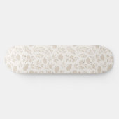 Luxe Minimaal Botanisch Patroon Persoonlijk Skateboard (Horizontaal)
