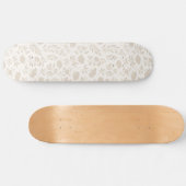 Luxe Minimaal Botanisch Patroon Persoonlijk Skateboard (Horizontaal)