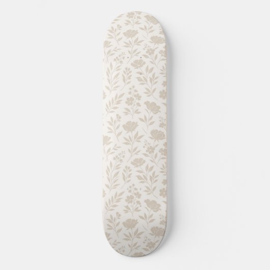 Luxe Minimaal Botanisch Patroon Persoonlijk Skateboard (Voorkant)