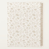 Luxe Minimaal Botanisch Patroon Planner (Achterkant)