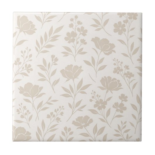 Luxe Minimaal Botanisch Patroon Tegeltje (Voorkant)