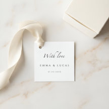 Luxe Minimaal | Elegante Moderne Trouwcadeautag