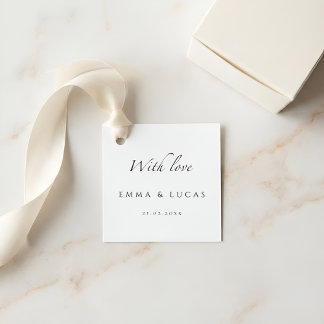 Luxe Minimaal | Elegante Moderne Trouwcadeautag Bedankjes Labels