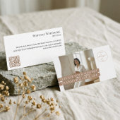 Luxe Minimaal Levenscoach Adviesbureau Foto QR Cod Visitekaartje