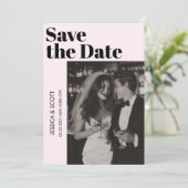 Luxe Minimaal Plat Save The Date Kaart (Staand voorkant)