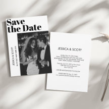 Luxe Minimaal Plat Save The Date Kaart