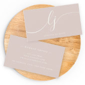 Luxe Minimal Monogram Roos Goud & Ivoor Elegant Visitekaartje