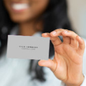 Luxe minimale lichtgrijze QR CODE Visitekaartje