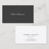 LUXE MINIMALISME HANDGESCHREVEN TEKST VISITEKAARTJE (Voorkant / Achterkant)