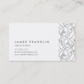 LUXE MINIMALISME MET BOOMTAKKEN MOTIEF VISITEKAARTJE (Achterkant)