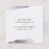 LUXE MINIMALIST glam lux faux vergulde zilveren bo Vierkante Visitekaartje (Achterkant)