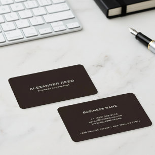 Luxe Minimalist Modern Professioneel Bruin Visitekaartje