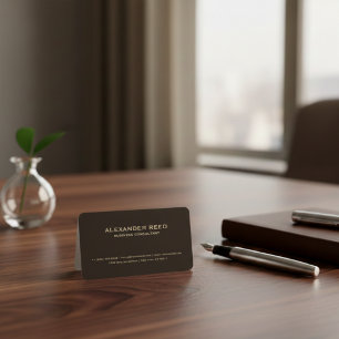 Luxe Minimalist   Modern Professioneel Bruin Visitekaartje