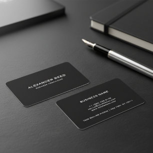 Luxe Minimalist   Modern Professioneel Zwart  Visitekaartje