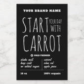 Luxe minimalistisch sap smoothie flessen label voedselcontainer etiket (Enkel label)