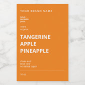 Luxe minimalistisch sap smoothie flessen label voedselcontainer etiket (Enkel label)