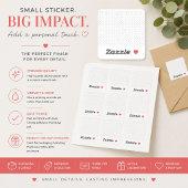 Luxe Minimalistisch Stippenpatroon Cadeau Sticker