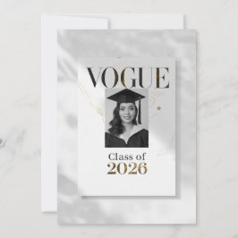 Luxe minimalistische afstudeeraankondigingen & uit aankondiging