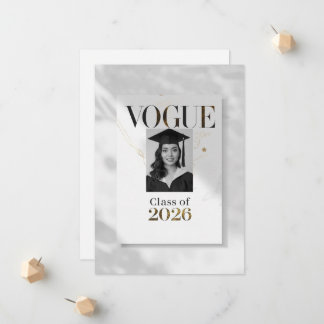 Luxe minimalistische afstudeeraankondigingen & uit aankondiging