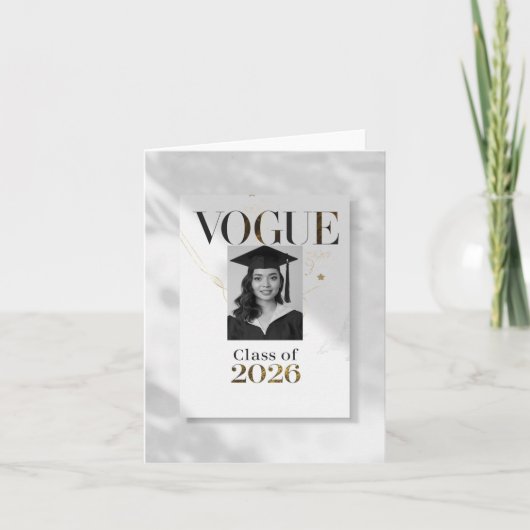 Luxe minimalistische afstudeeraankondigingen & uit aankondiging (Voorkant)