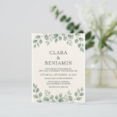 Luxe Minimalistische Botanische Eucalyptus Trouw U (Staand voorkant)