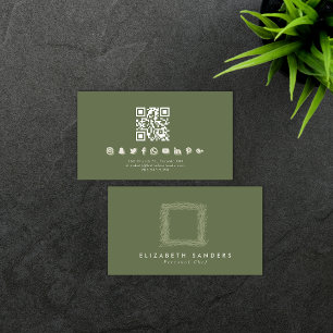 Luxe minimalistische Boutique Social Media QR CODE Visitekaartje
