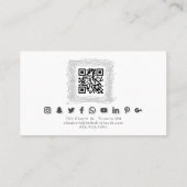 Luxe minimalistische Boutique Social Media QR CODE Visitekaartje (Achterkant)