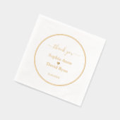 Luxe minimalistische bruiloft Folie gestempeld ser Folie Servetten (Links)