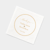 Luxe minimalistische bruiloft Folie gestempeld ser Servetten (Links)